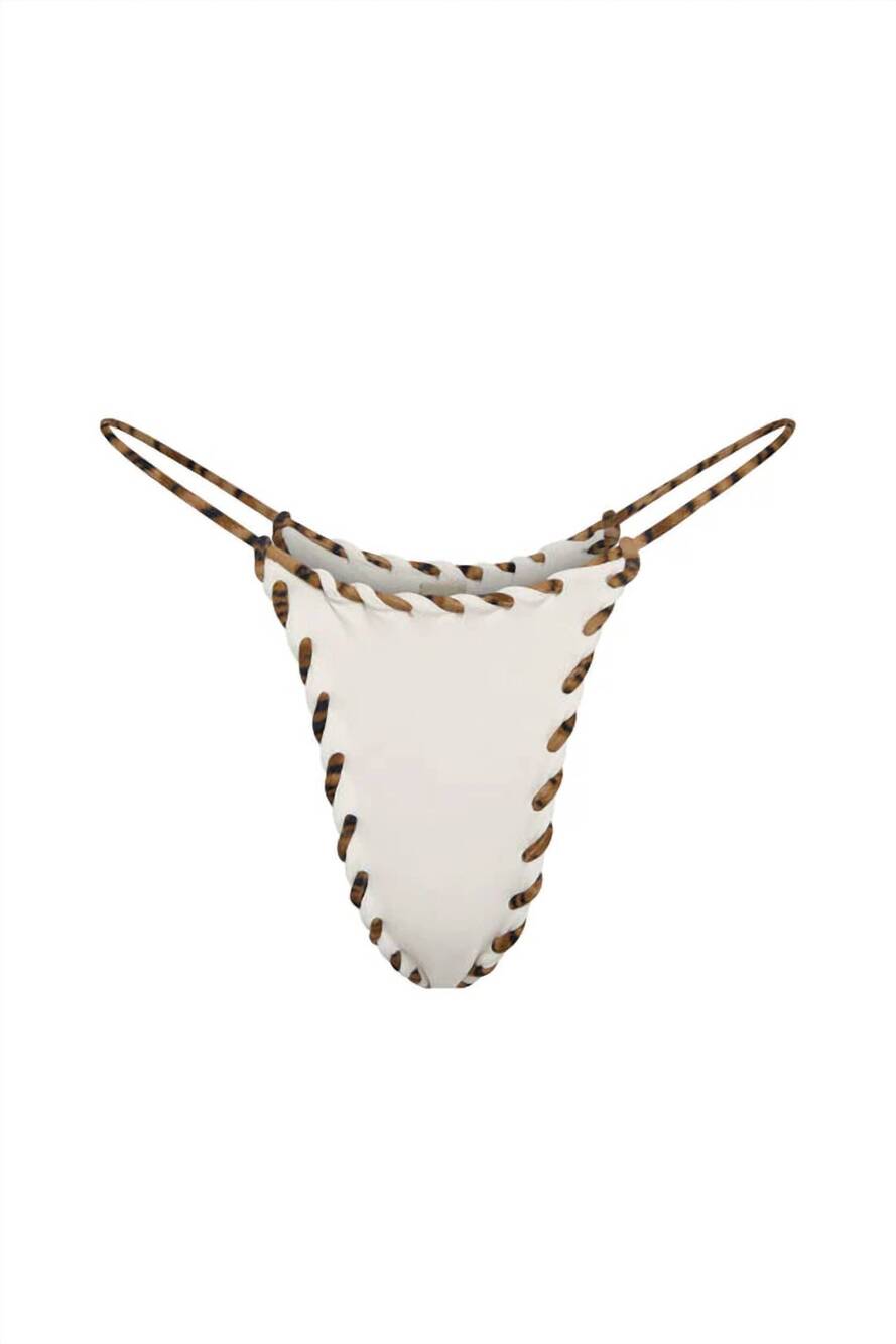 NEW INDAH women's trish bikini bottom in ivroy tiger